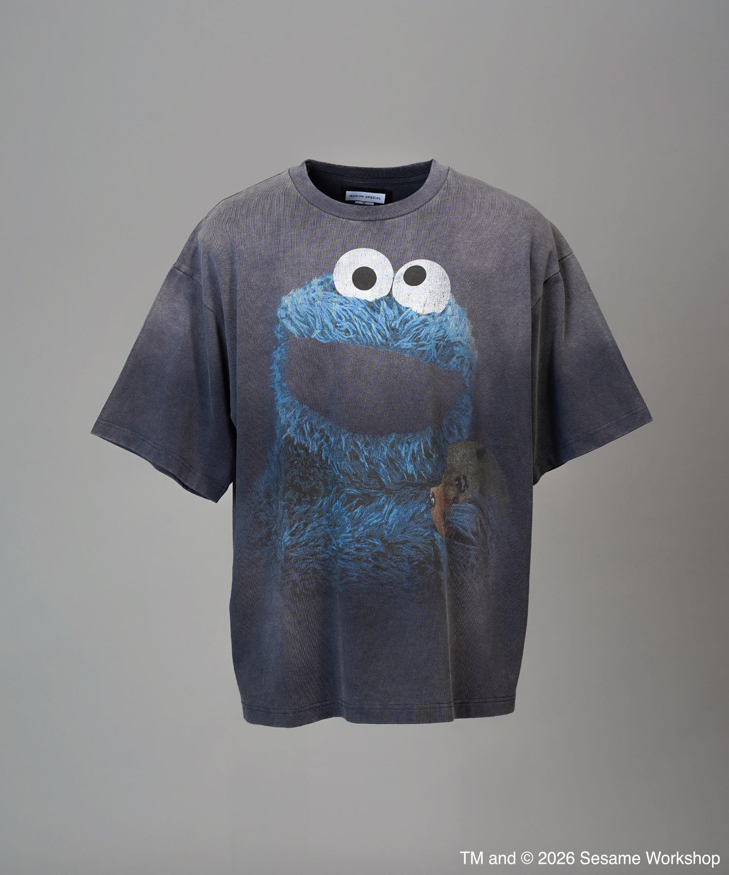 “SESAME STREET”- Elmo - Prime-Over Crew Neck Sweatshirt