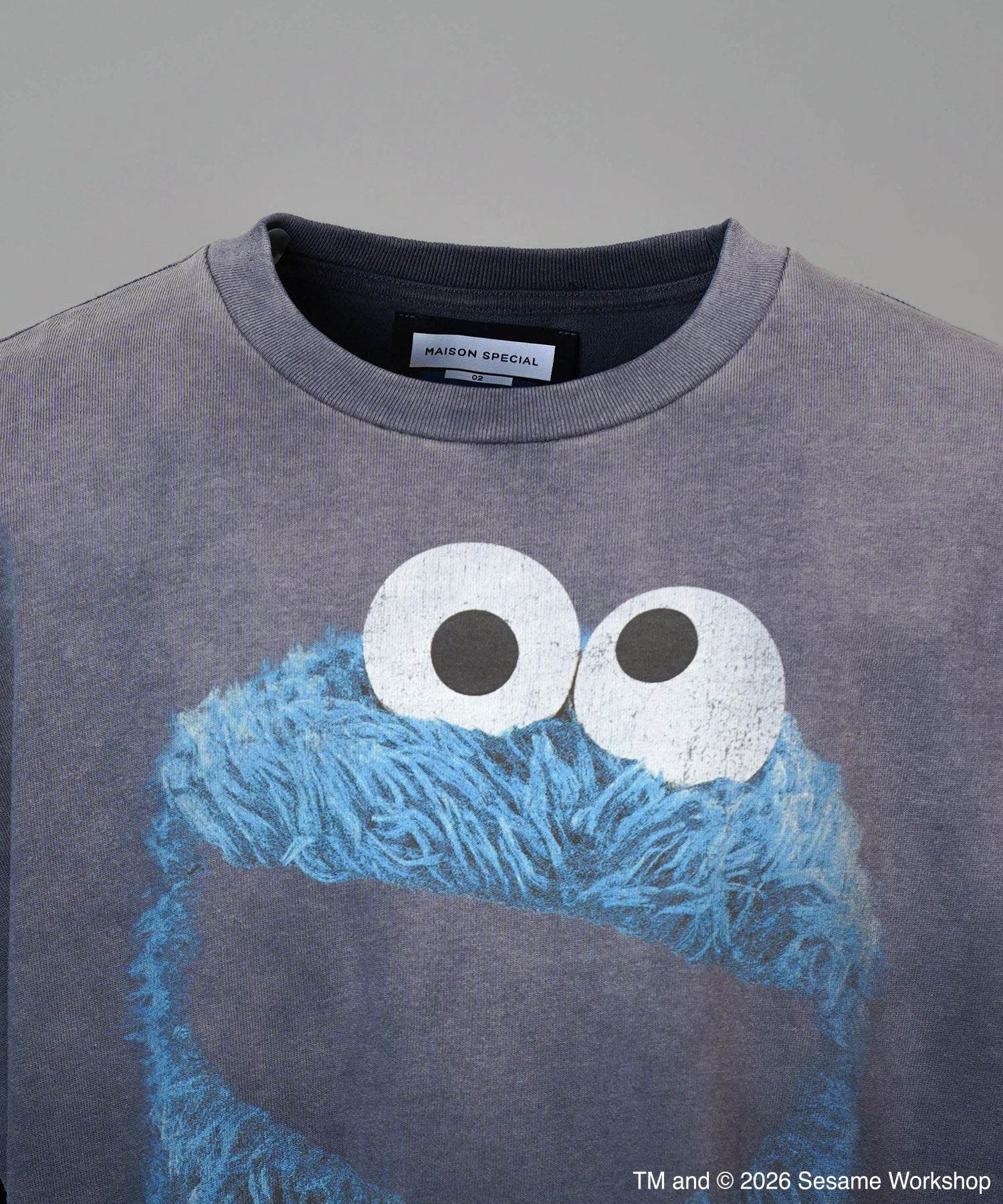 “SESAME STREET”- Elmo - Prime-Over Crew Neck Sweatshirt