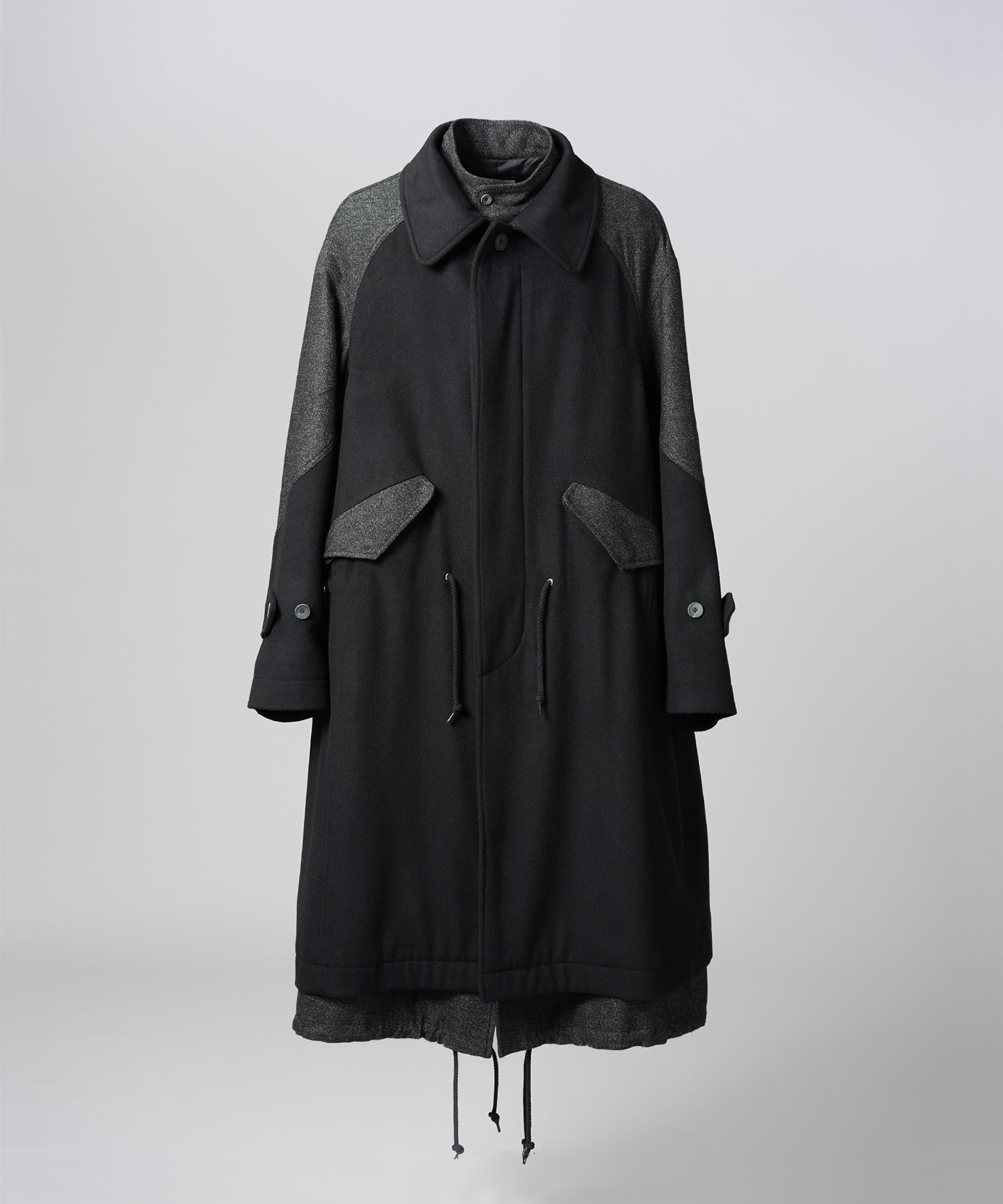 [26AW PRE-ORDER] Sheep leather melton combination prime over half coat
