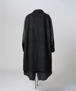 [26AW PRE-ORDER] Sheep leather melton combination prime over half coat