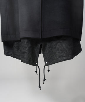 [26AW PRE-ORDER] Sheep leather melton combination prime over half coat
