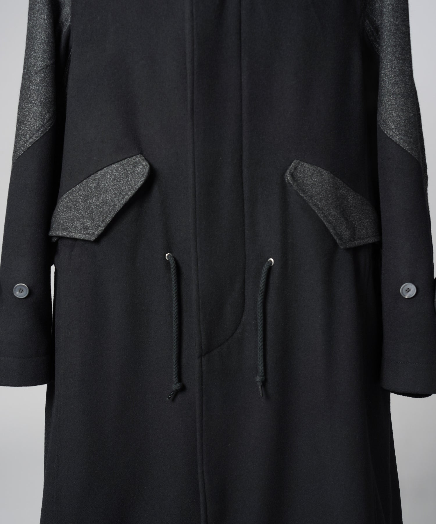 [26AW PRE-ORDER] Sheep leather melton combination prime over half coat