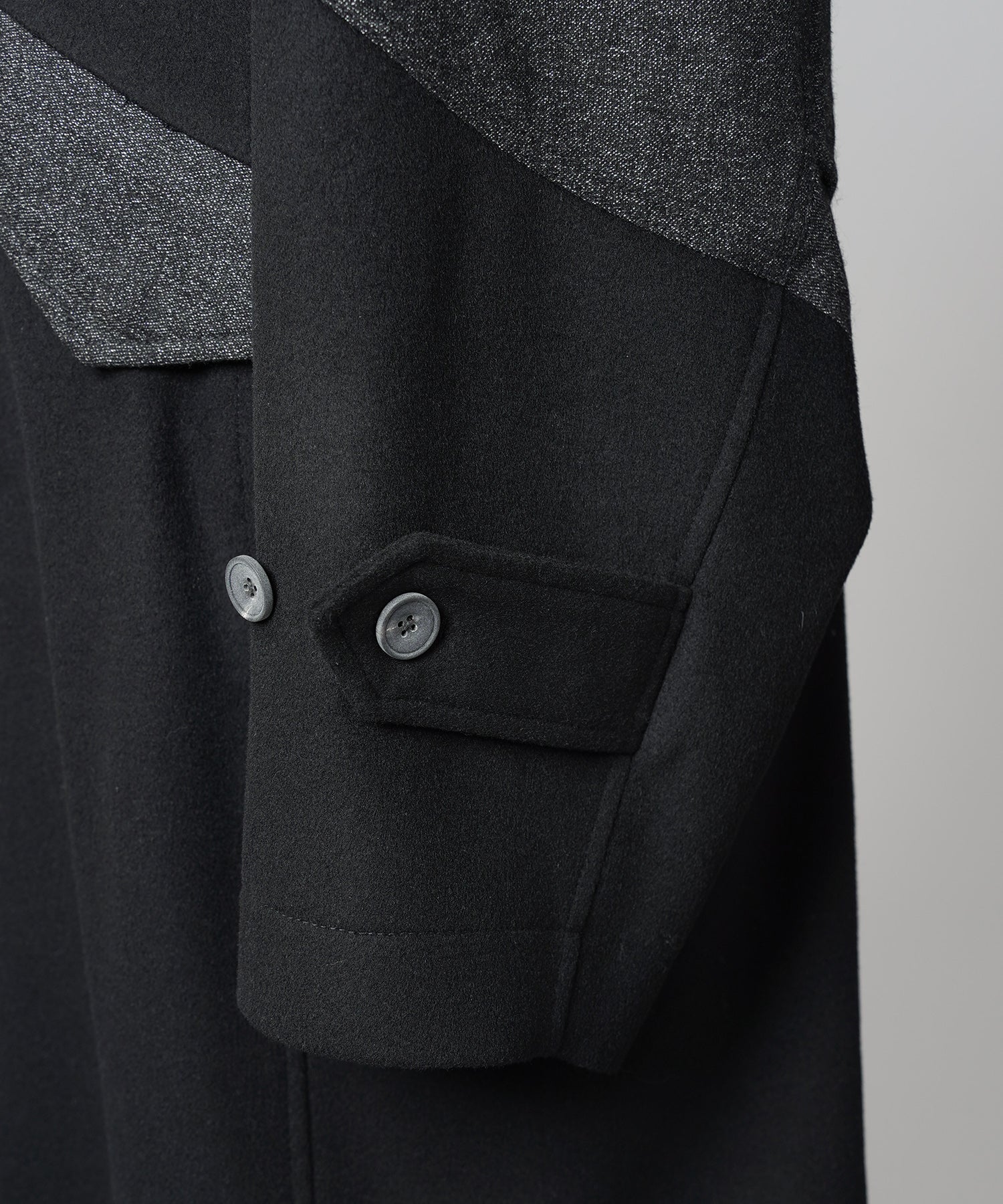 [26AW PRE-ORDER] Sheep leather melton combination prime over half coat
