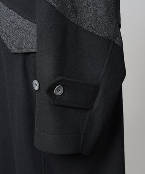 [26AW PRE-ORDER] Sheep leather melton combination prime over half coat