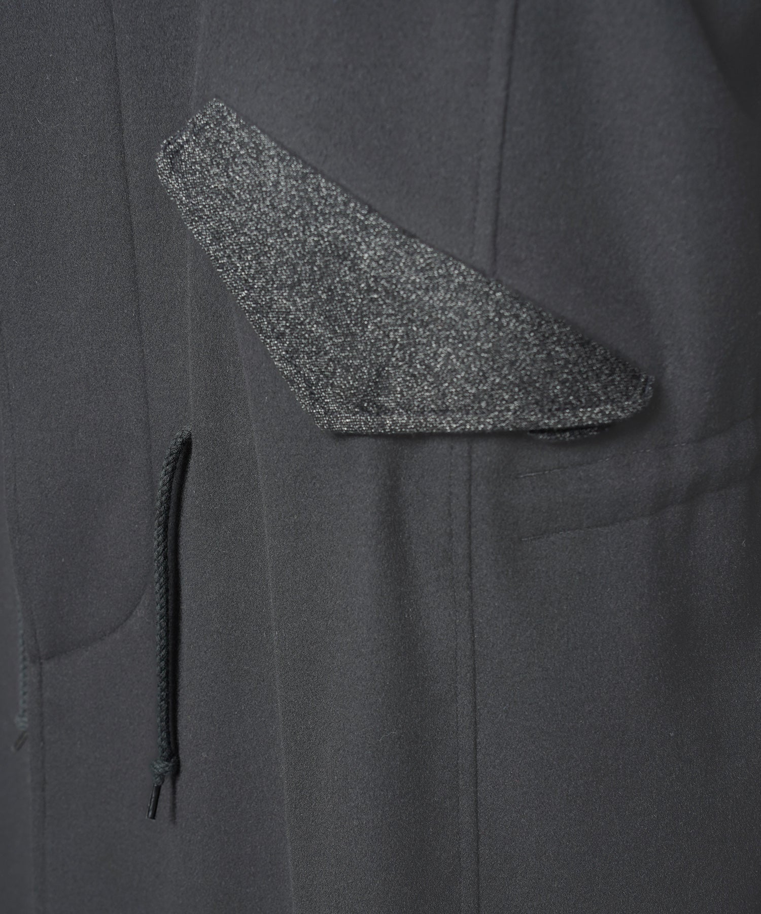 [26AW PRE-ORDER] Sheep leather melton combination prime over half coat