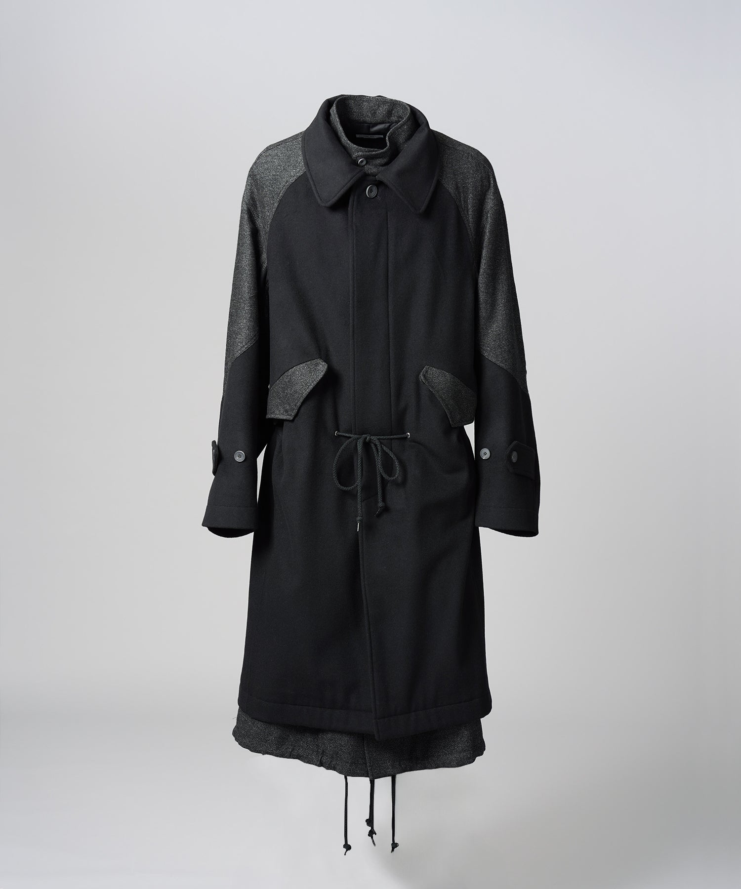 [26AW PRE-ORDER] Sheep leather melton combination prime over half coat