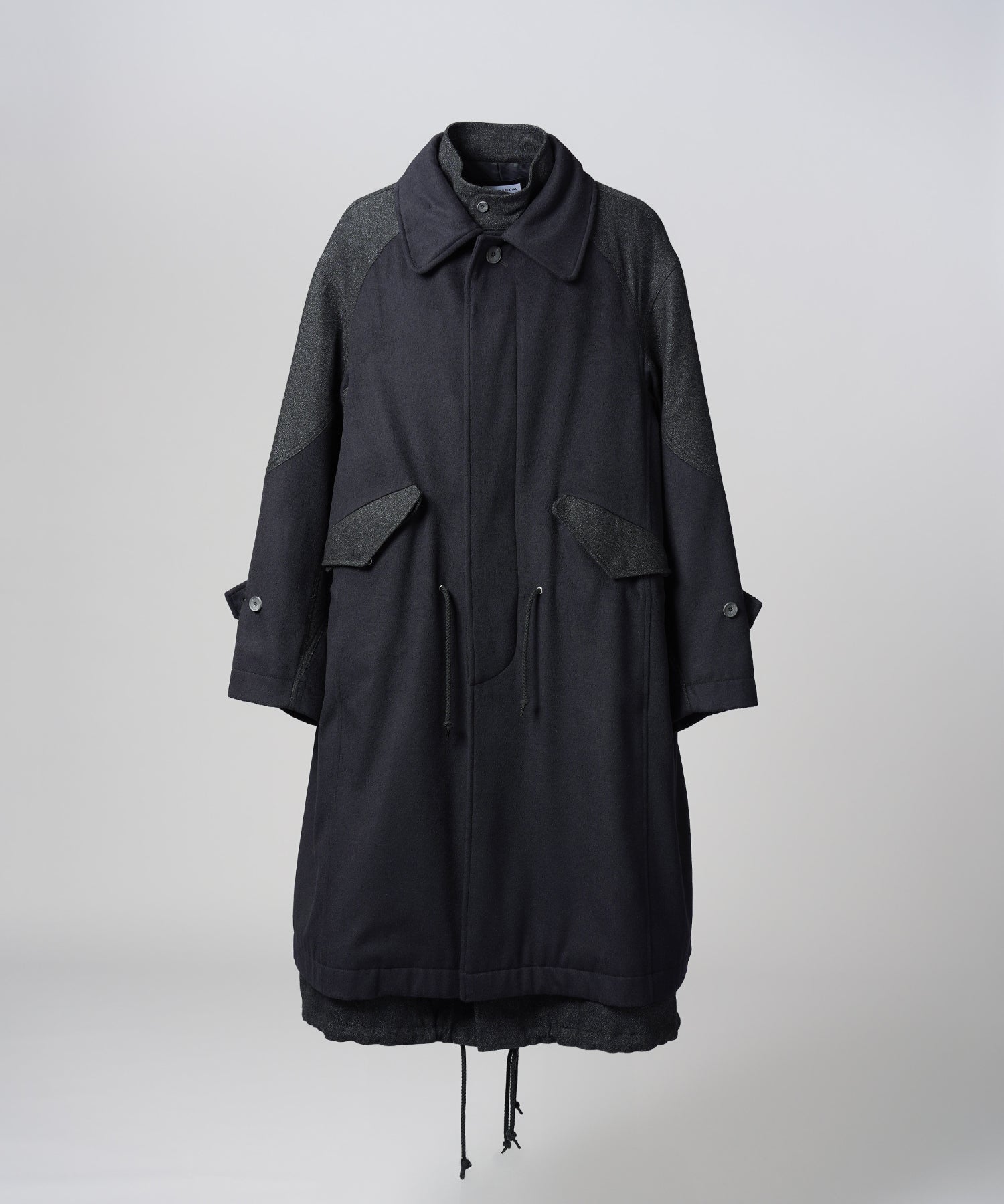 [26AW PRE-ORDER] Sheep leather melton combination prime over half coat