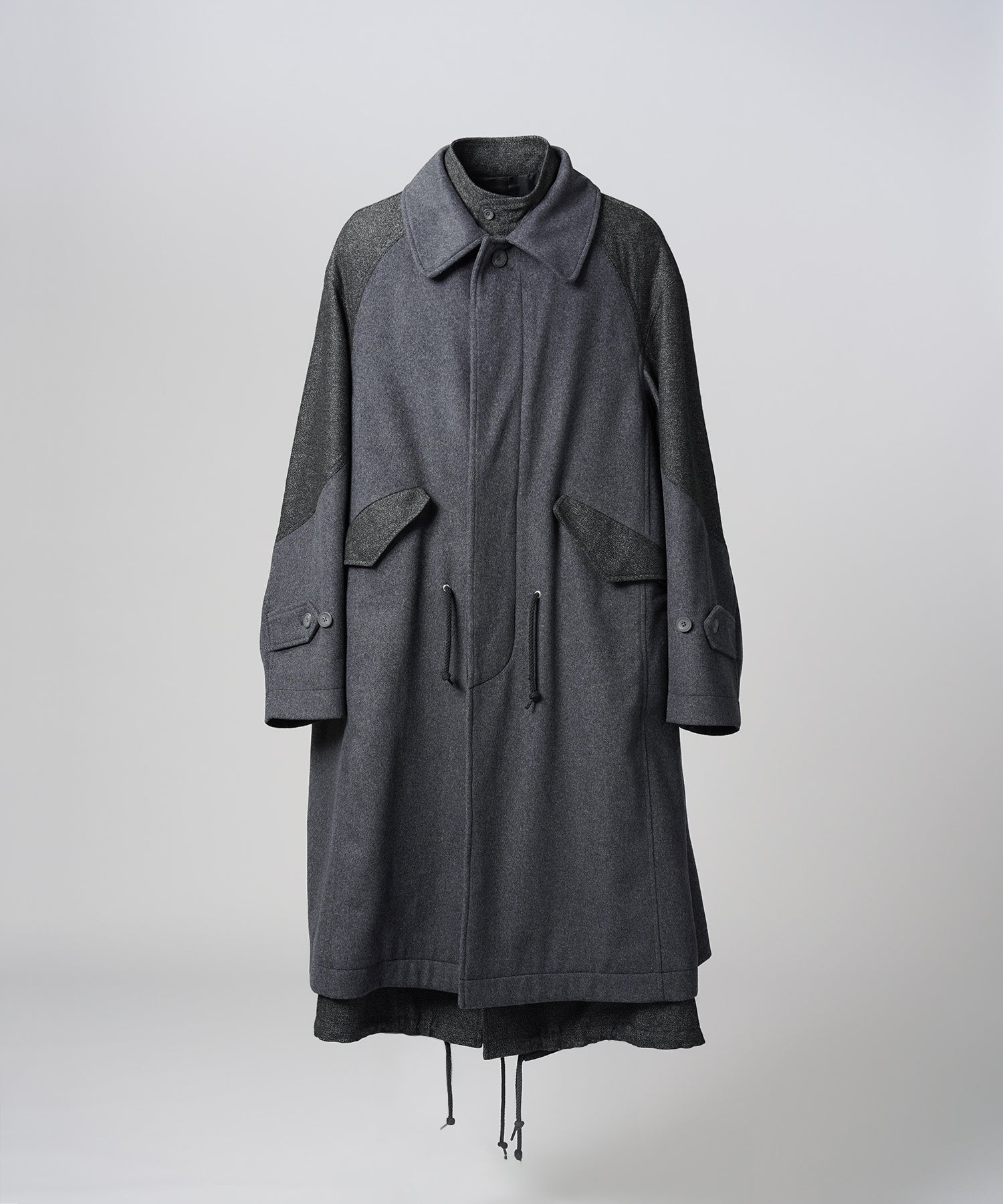 [26AW PRE-ORDER] Sheep leather melton combination prime over half coat