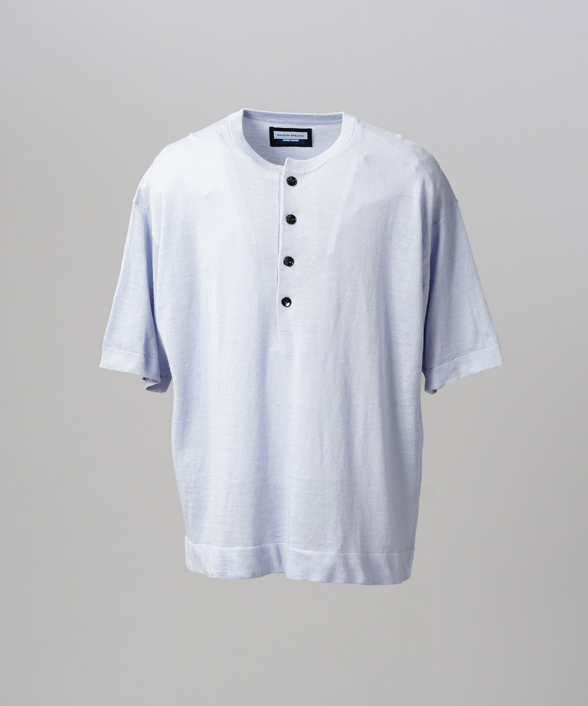 【26SS PRE-ORDER】Birdseye Jersey Mesh Prime-Over Henry Neck Short-sleeved T-shirt