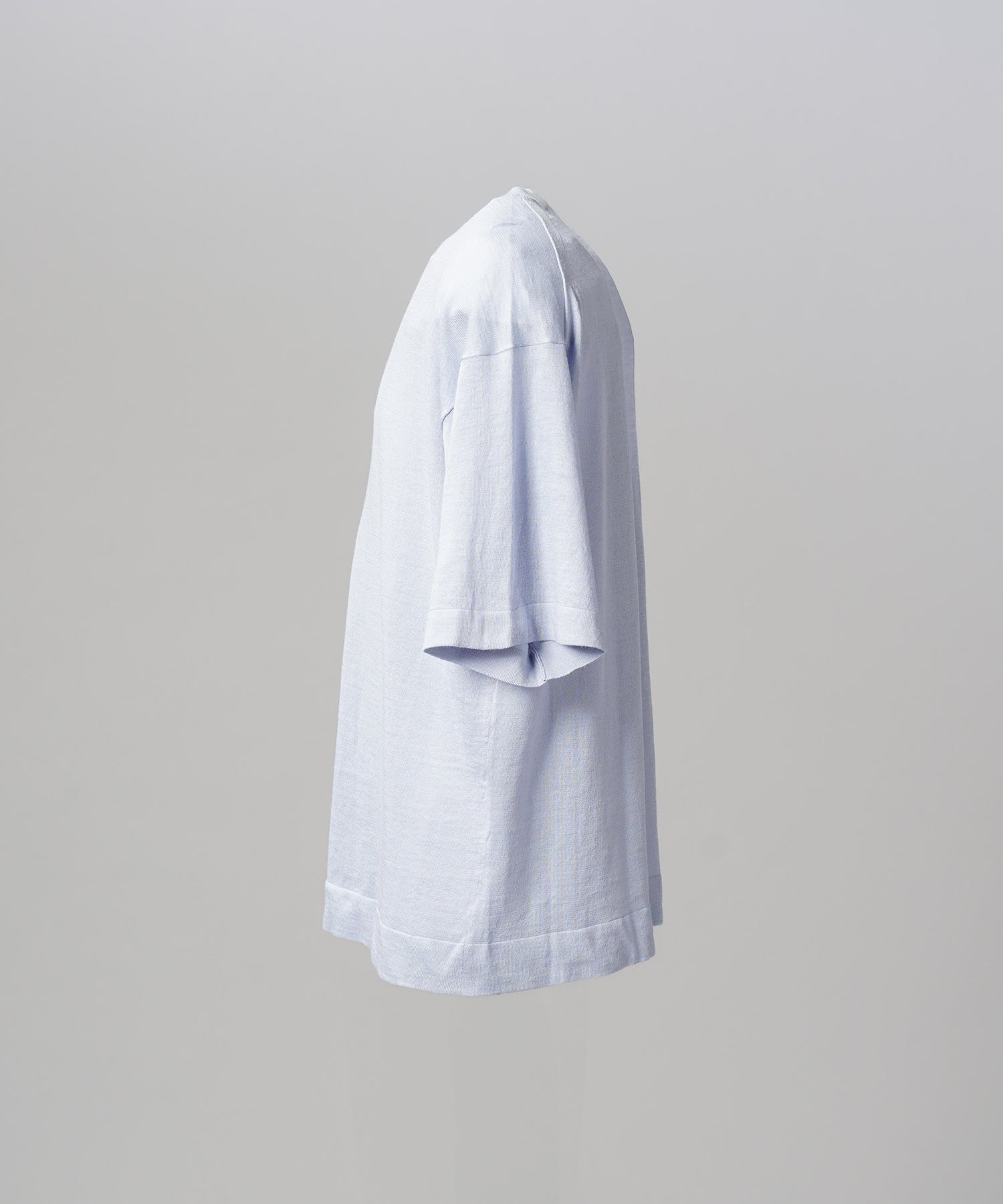 【26SS PRE-ORDER】Ramie-SOLOTEX Prime-Over Henry Neck Short Sleeve Knit T-shirt