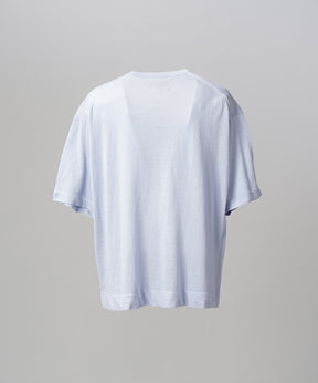 【26SS PRE-ORDER】Ramie-SOLOTEX Prime-Over Henry Neck Short Sleeve Knit T-shirt