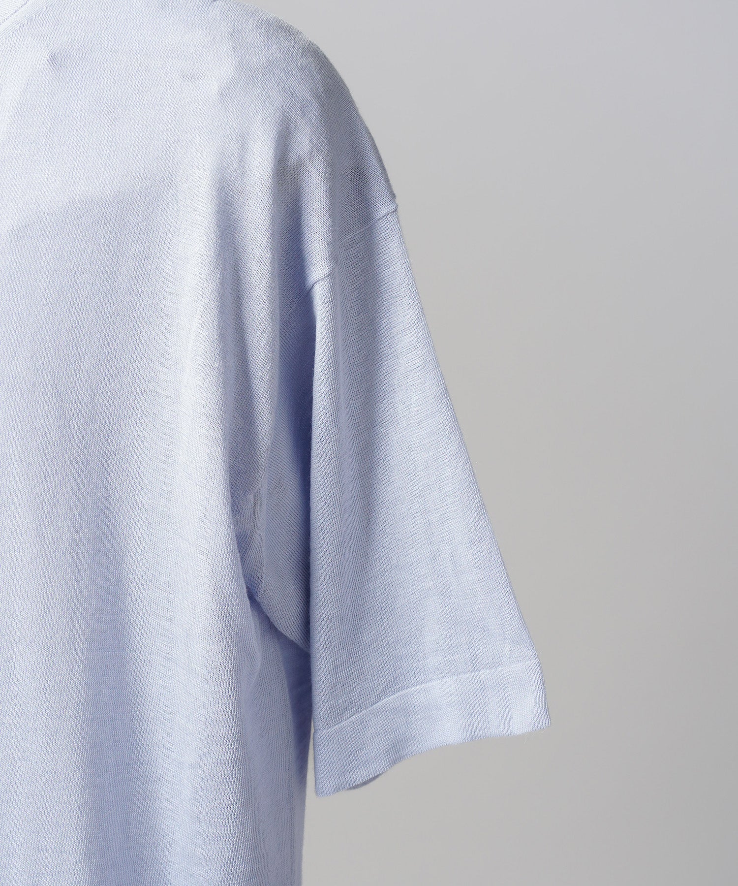 【26SS PRE-ORDER】Ramie-SOLOTEX Prime-Over Henry Neck Short Sleeve Knit T-shirt