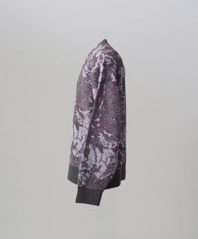【26AW PRE-ORDER】Abstract Pattern Prime-Over V-neck Knit Tops