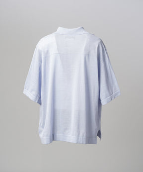 【26SS PRE-ORDER】Ramie-SOLOTEX Prime-Over Deep Front Skipper Knit T-shirt