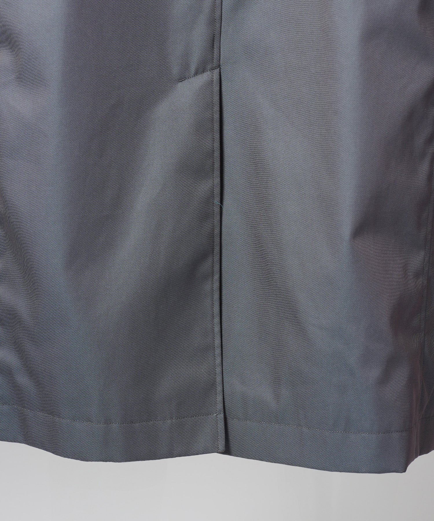 【26AW PRE-ORDER】120/2/2 Suvin Cotton Gabardine Prime-Over Leather Collar Balmacaan Coat