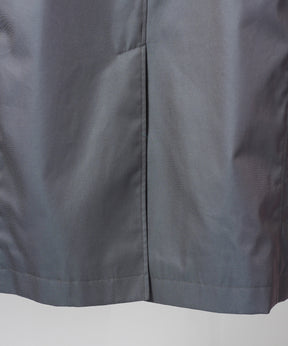 【26AW PRE-ORDER】120/2/2 Suvin Cotton Gabardine Prime-Over Leather Collar Balmacaan Coat