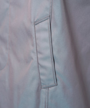 【26AW PRE-ORDER】120/2/2 Suvin Cotton Gabardine Prime-Over Leather Collar Balmacaan Coat
