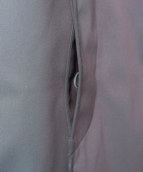 【26AW PRE-ORDER】120/2/2 Suvin Cotton Gabardine Prime-Over Leather Collar Balmacaan Coat