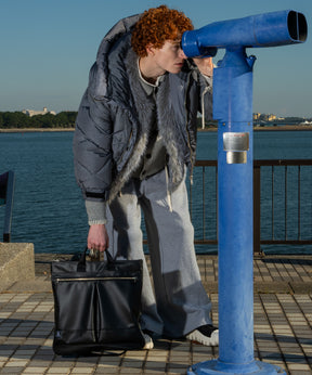 Aluminum Bonded Leather Shoulder Bag