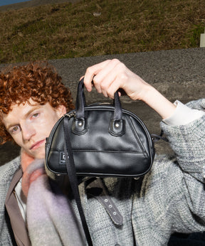 Aluminum Bonded Leather Shoulder Bag