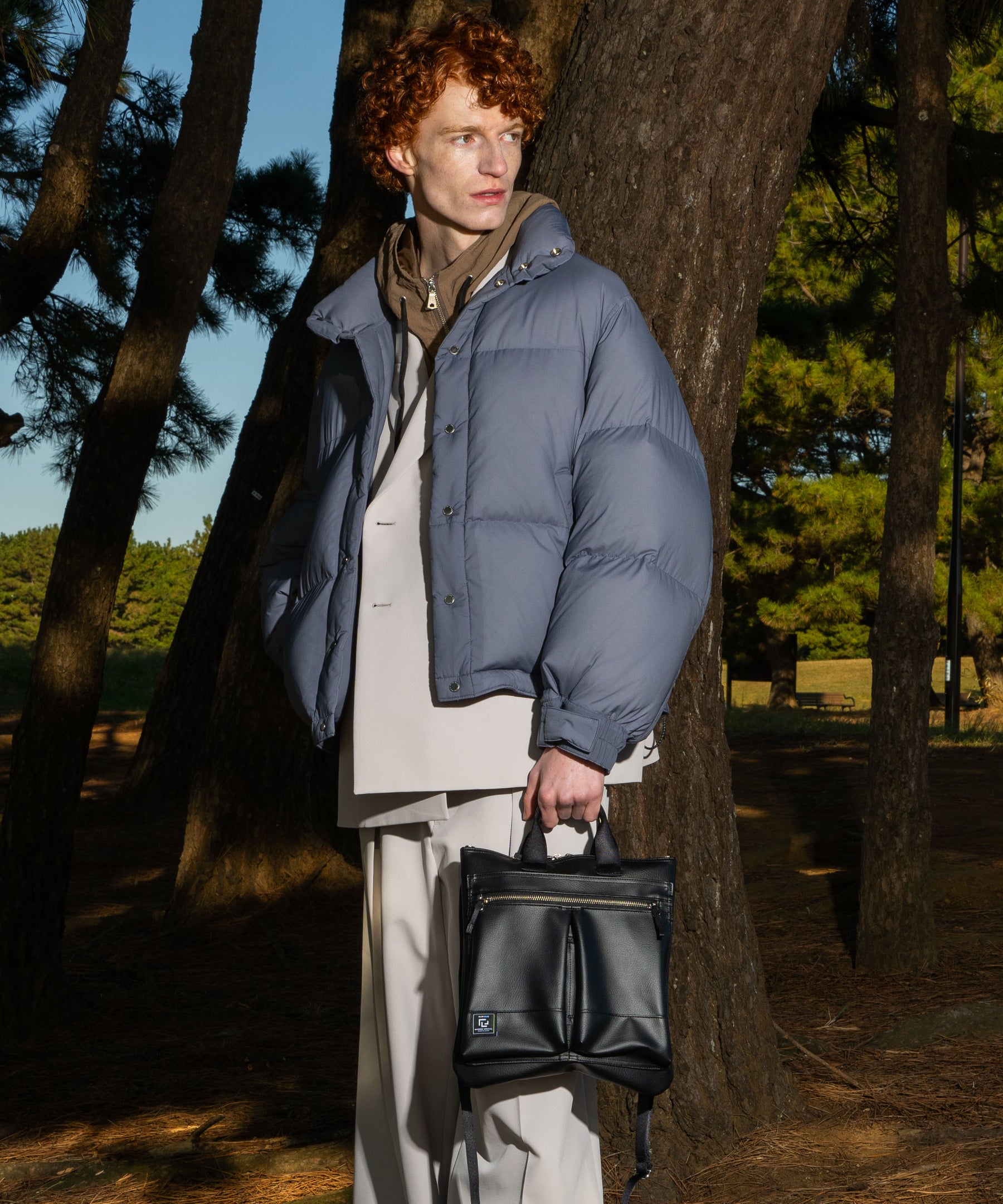 Aluminum Bonded Leather Shoulder Bag