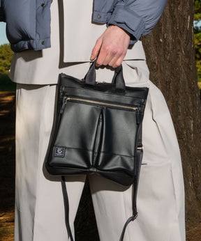 Aluminum Bonded Leather Shoulder Bag