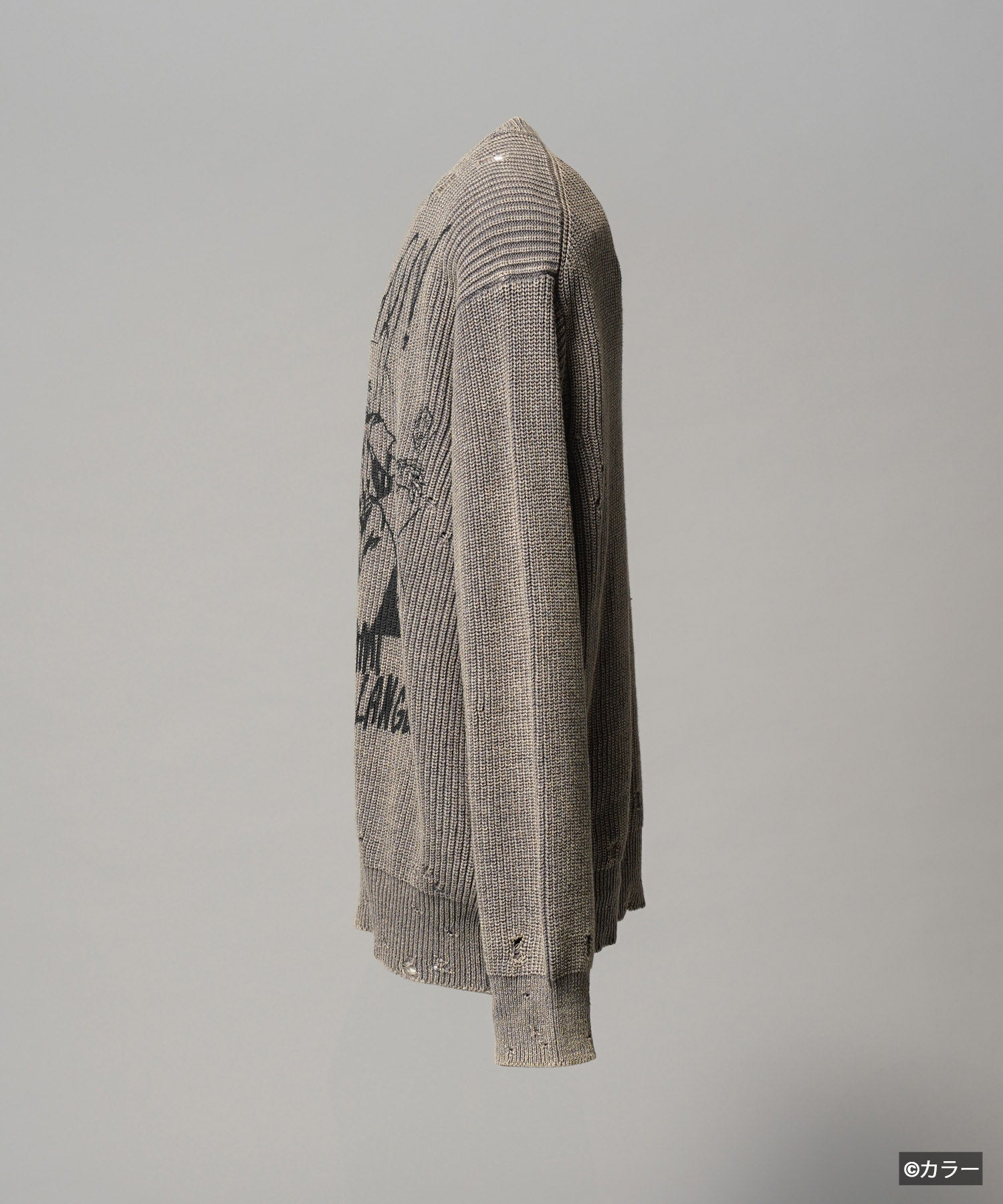 【26SS PRE-ORDER】【EVANGELION for MAISON SPECIAL】Prime-Over Crew Neck Distressed Knit