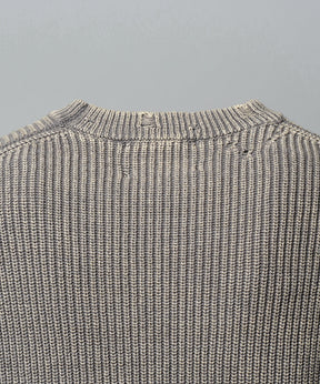 【26SS PRE-ORDER】【EVANGELION for MAISON SPECIAL】Prime-Over Crew Neck Distressed Knit