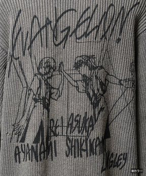 【26SS PRE-ORDER】【EVANGELION for MAISON SPECIAL】Prime-Over Crew Neck Distressed Knit