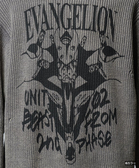 【26SS PRE-ORDER】【EVANGELION for MAISON SPECIAL】Prime-Over Crew Neck Distressed Knit