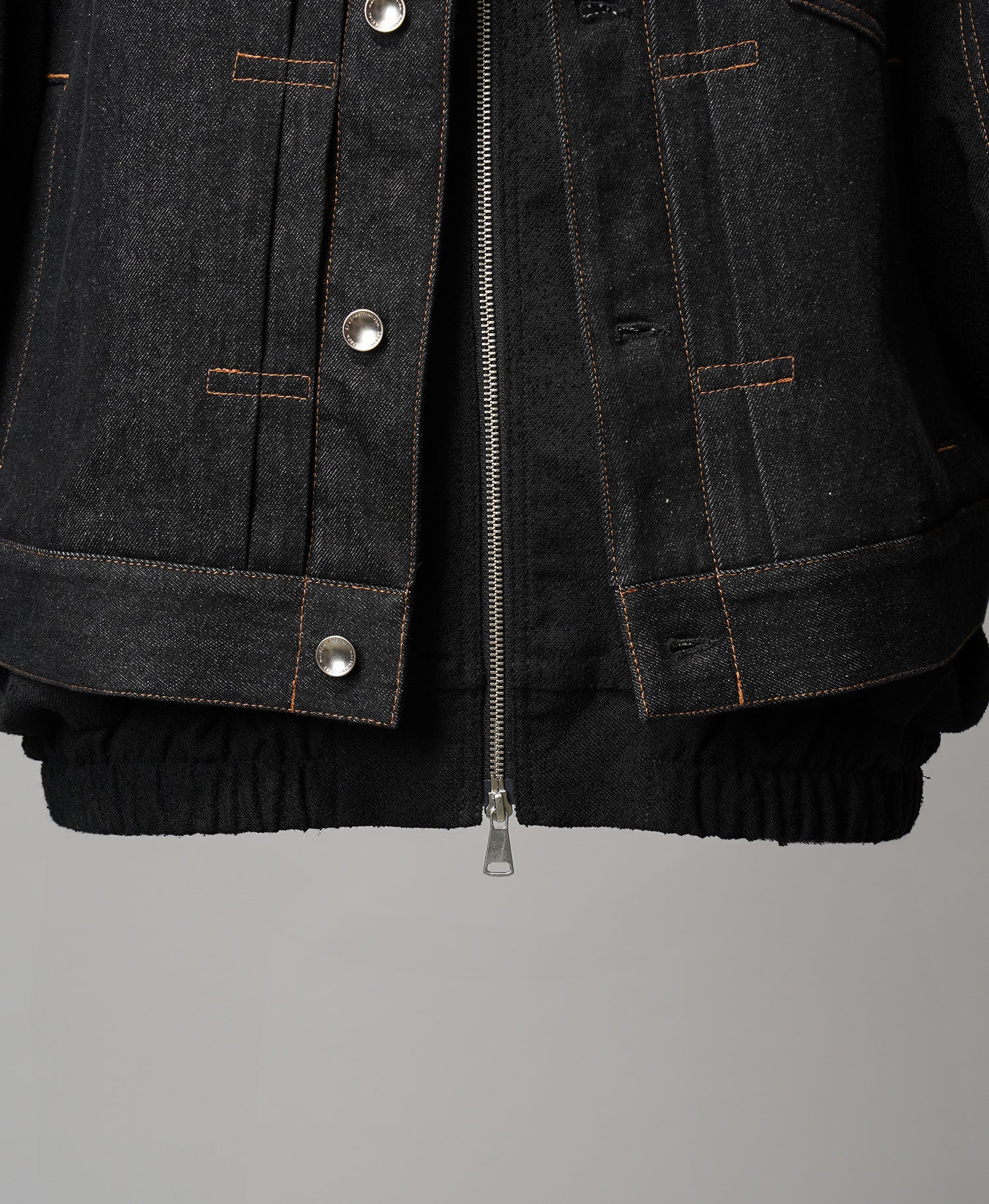 【26SS PRE-ORDER】Different Materials Layering Prime-Over Trucker Jacket