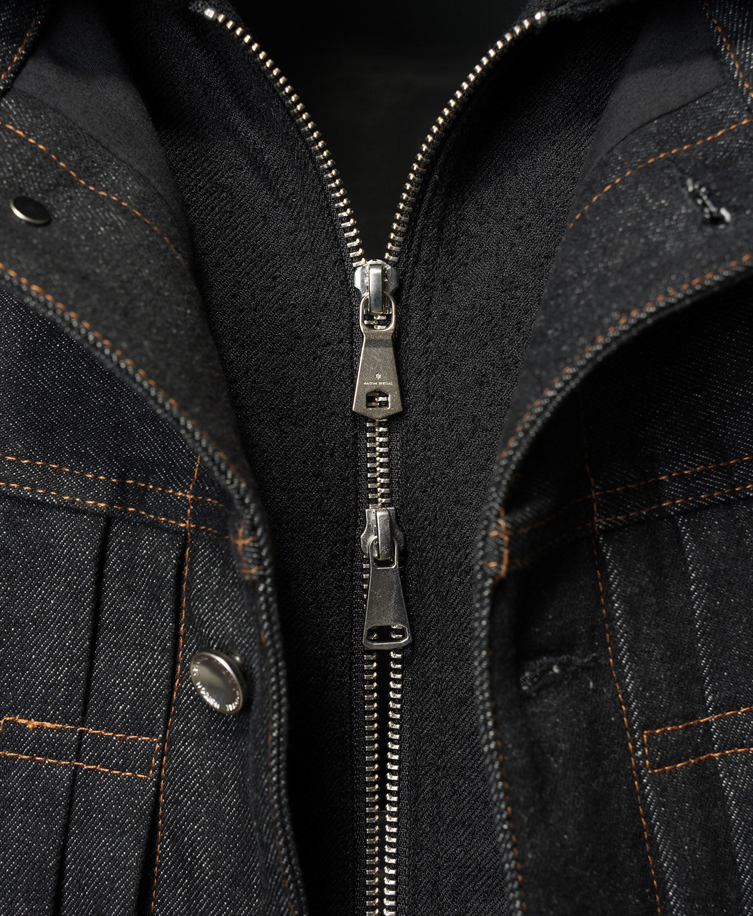 【26SS PRE-ORDER】Different Materials Layering Prime-Over Trucker Jacket