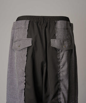 [26SS 预购] 花朵拼布复古休闲运动裤