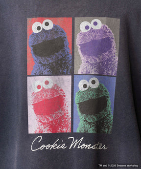 【MOVIE SERIES】「SESAME STREET」- Cookie Monster - Prime-Over Crew Neck Long Sleeve T-Shirt