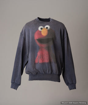 【MOVIE SERIES】「SESAME STREET」- Elmo - Prime-Over Crew Neck Sweatshirt