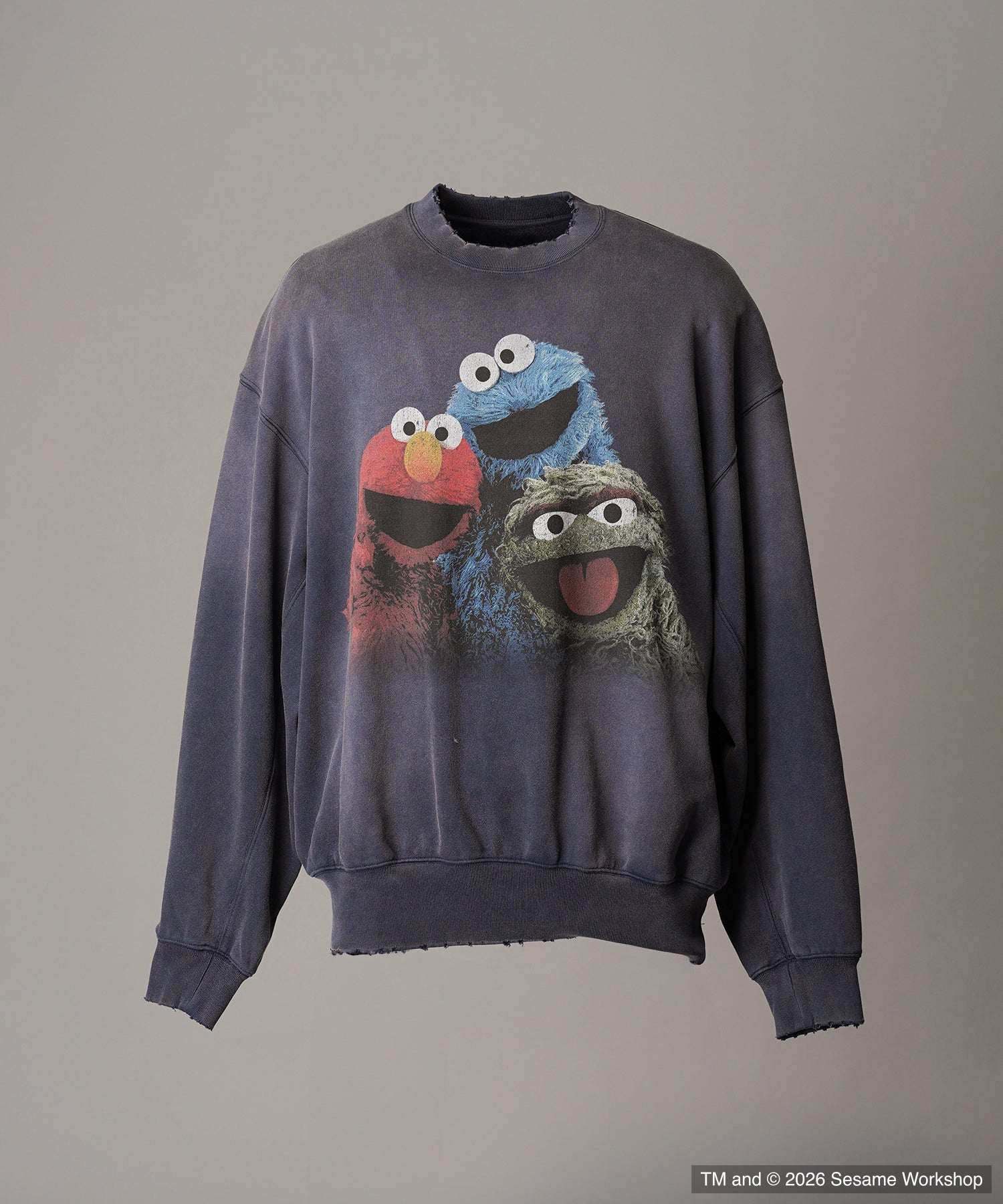 【MOVIE SERIES】「SESAME STREET」- Three Characters - Prime-Over Crew Neck Sweatshirt