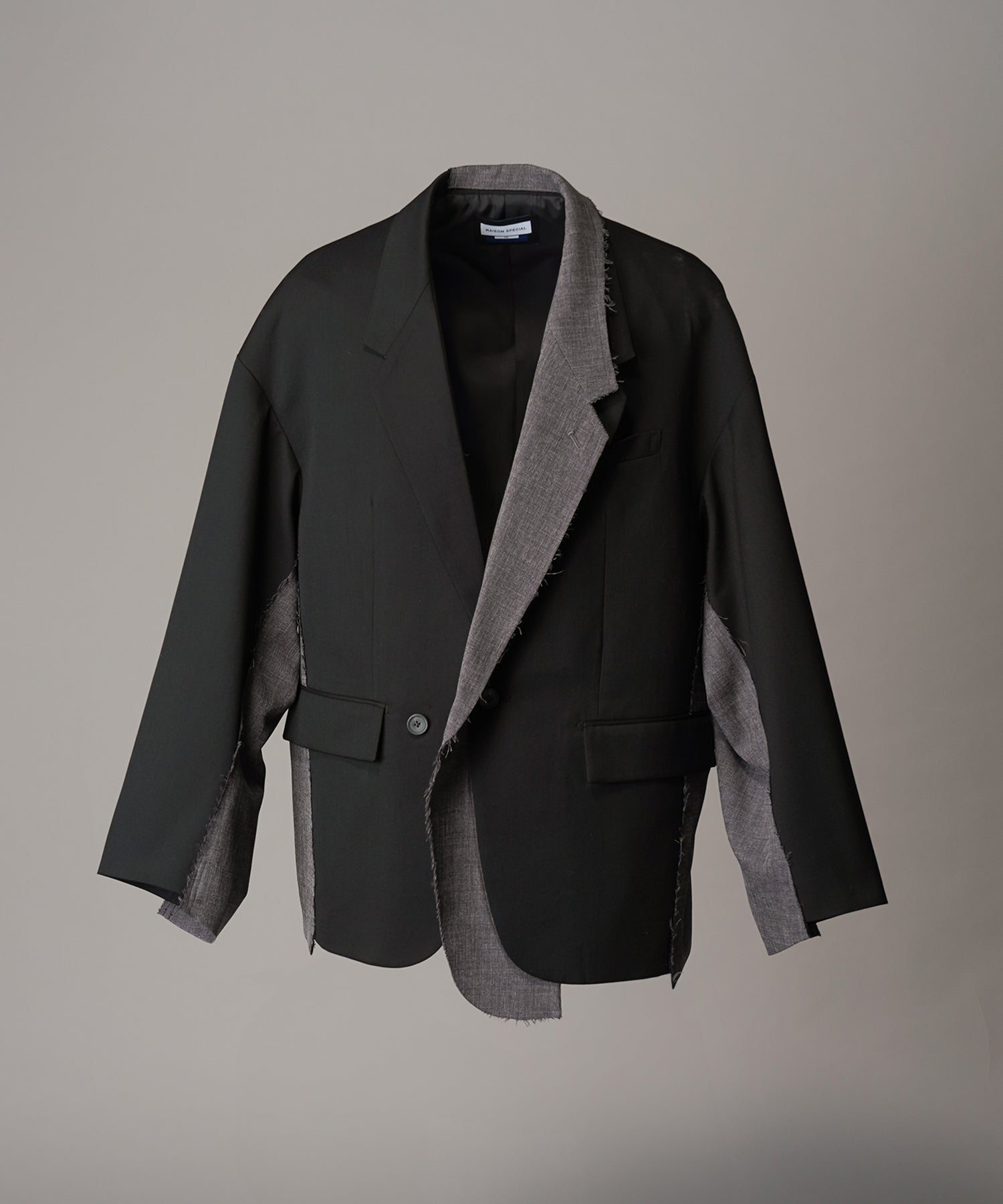 4种颜色Chambray可洗羊毛峰峰双胸夹克