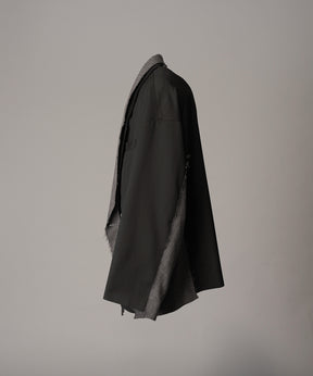 4种颜色Chambray可洗羊毛峰峰双胸夹克