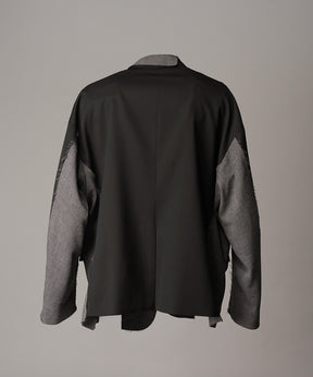 4种颜色Chambray可洗羊毛峰峰双胸夹克