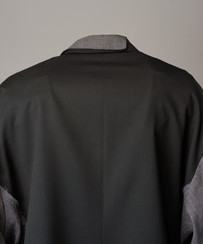 4种颜色Chambray可洗羊毛峰峰双胸夹克