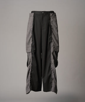 [26SS 预购] 花朵拼布复古休闲运动裤