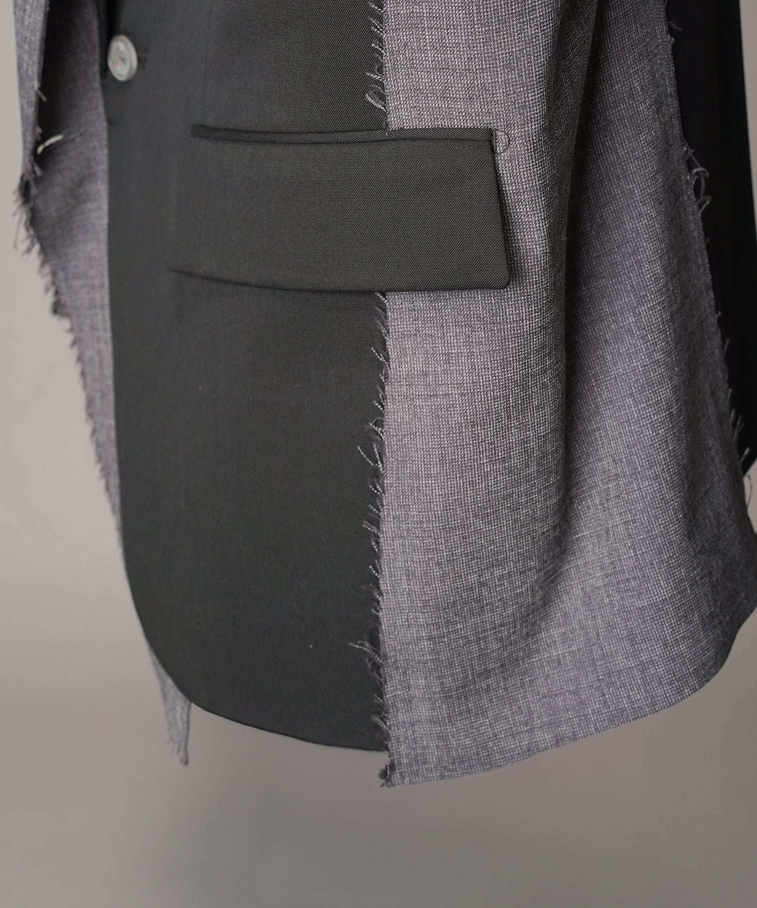 4种颜色Chambray可洗羊毛峰峰双胸夹克