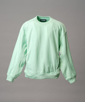 Crew Neck Prime-Over Pullover Sweatshirt