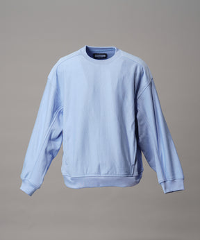 Crew Neck Prime-Over Pullover Sweatshirt