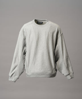 Crew Neck Prime-Over Pullover Sweatshirt