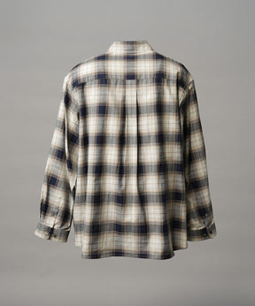 【Italian Dead Stock Fabric】Regular Collar Prime-Over Shirt