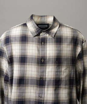 【Italian Dead Stock Fabric】Regular Collar Prime-Over Shirt