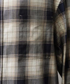 【Italian Dead Stock Fabric】Regular Collar Prime-Over Shirt