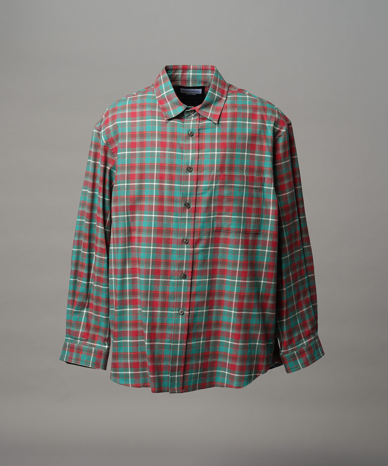 【Italian Dead Stock Fabric】Regular Collar Prime-Over Shirt