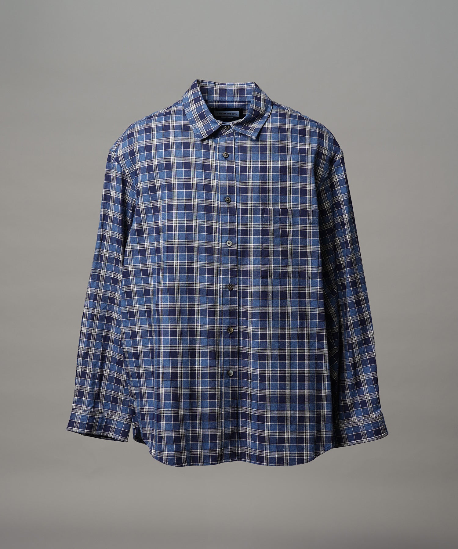 【Italian Dead Stock Fabric】Regular Collar Prime-Over Shirt